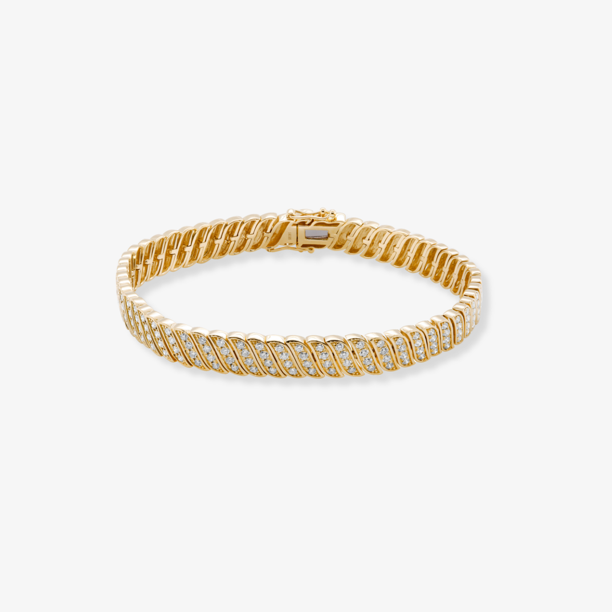 Diamond and Gold Braided Bracelet