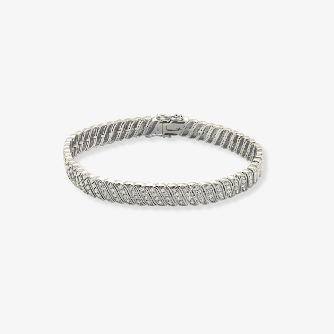 Diamond and Gold Braided Bracelet