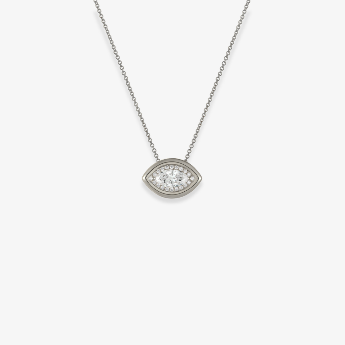 Marquise Outline Diamond Necklace