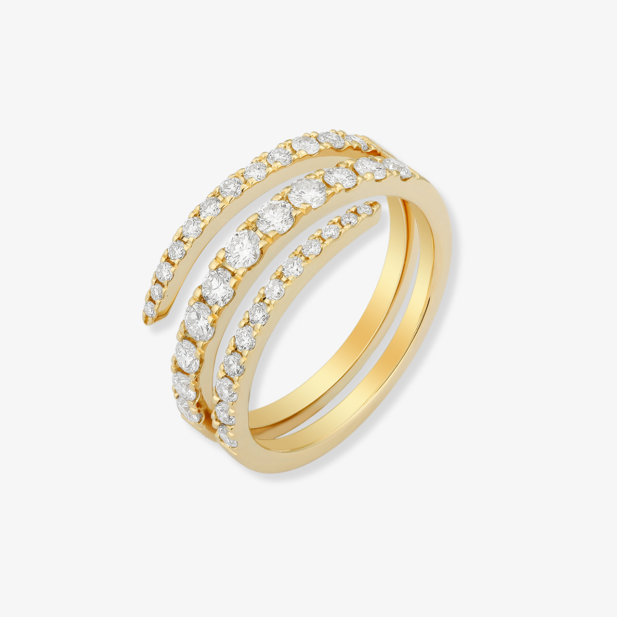 Triple Wrap Pinky Diamond Ring