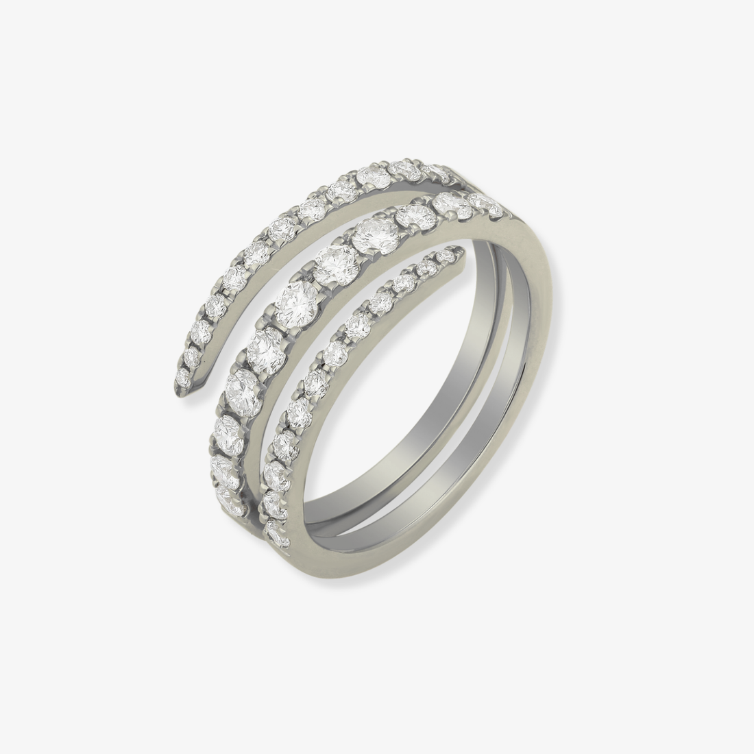 Triple Wrap Pinky Diamond Ring