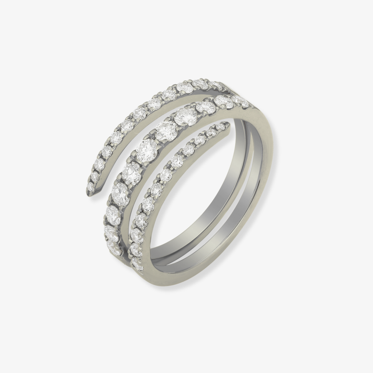 Triple Wrap Pinky Diamond Ring