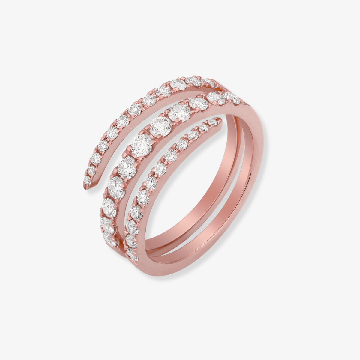Triple Wrap Pinky Diamond Ring