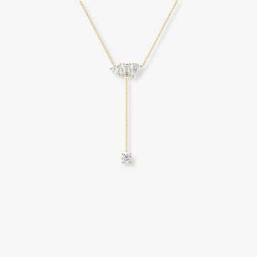 Multishape Diamond Lariat Necklace