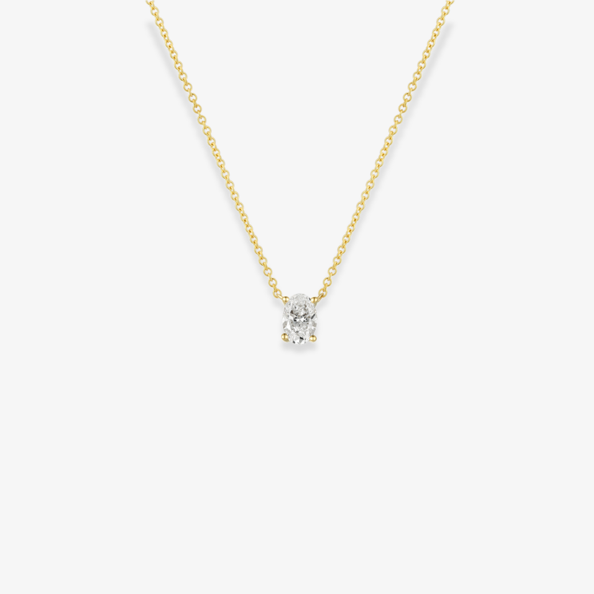 Oval Dancing Diamond Necklace