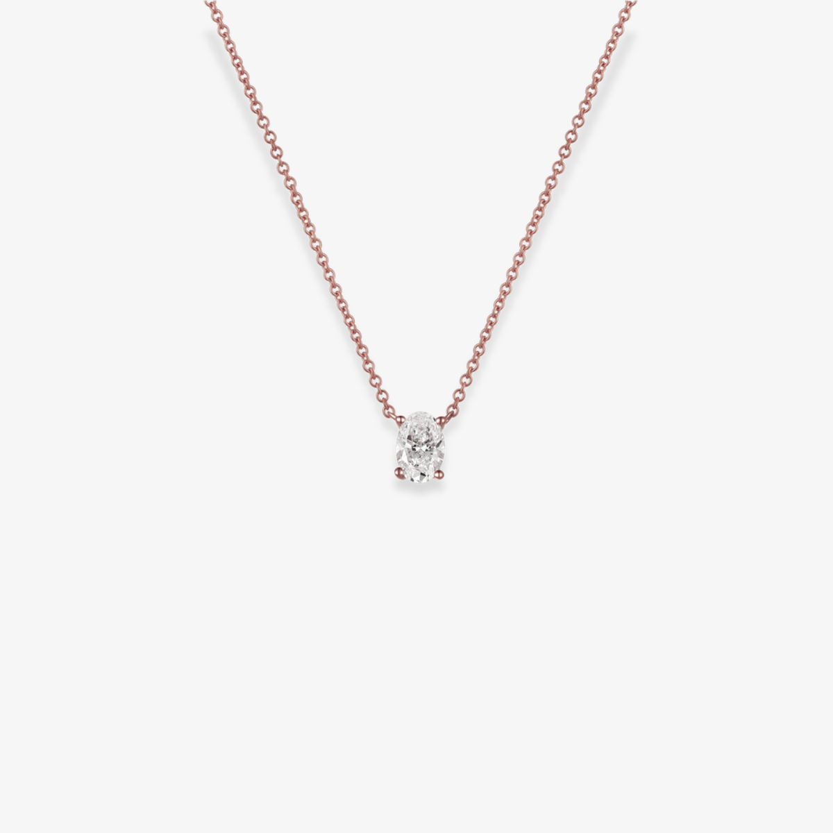 Oval Dancing Diamond Necklace