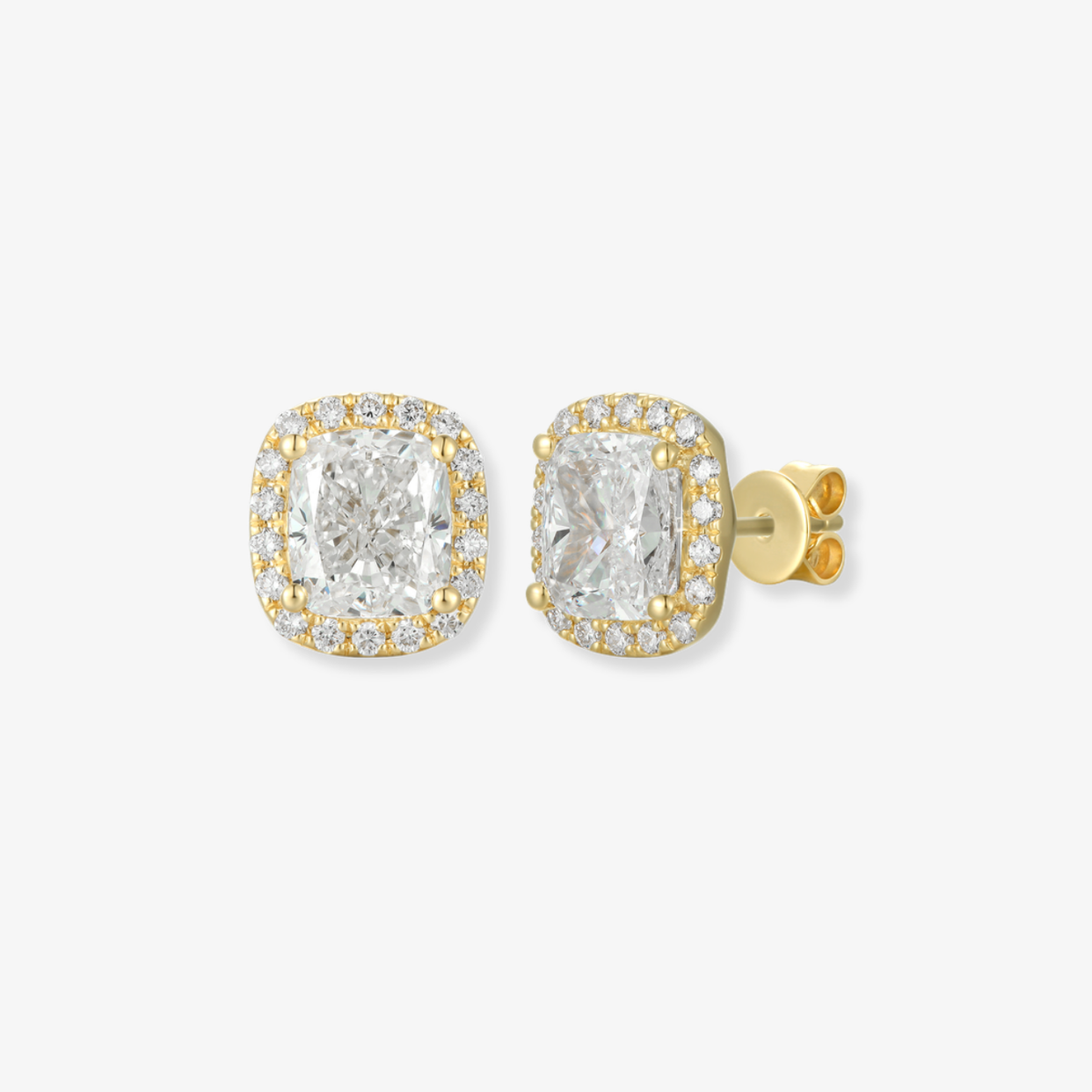 Diamond Halo Stud Earrings