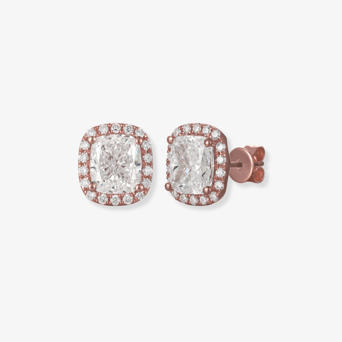 Diamond Halo Stud Earrings