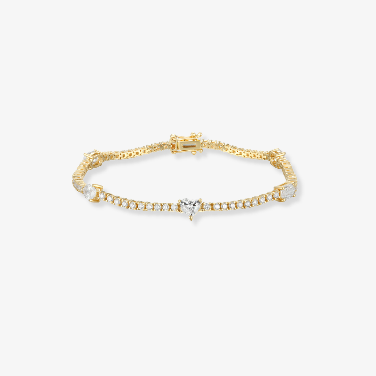 Multishape Center Diamond Tennis Bracelet