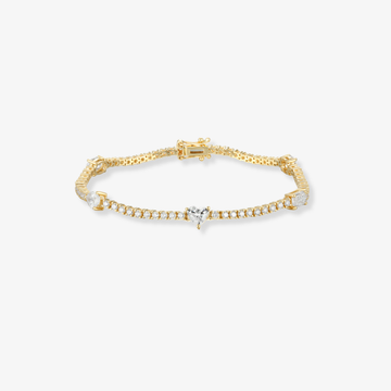 Multishape Center Diamond Tennis Bracelet