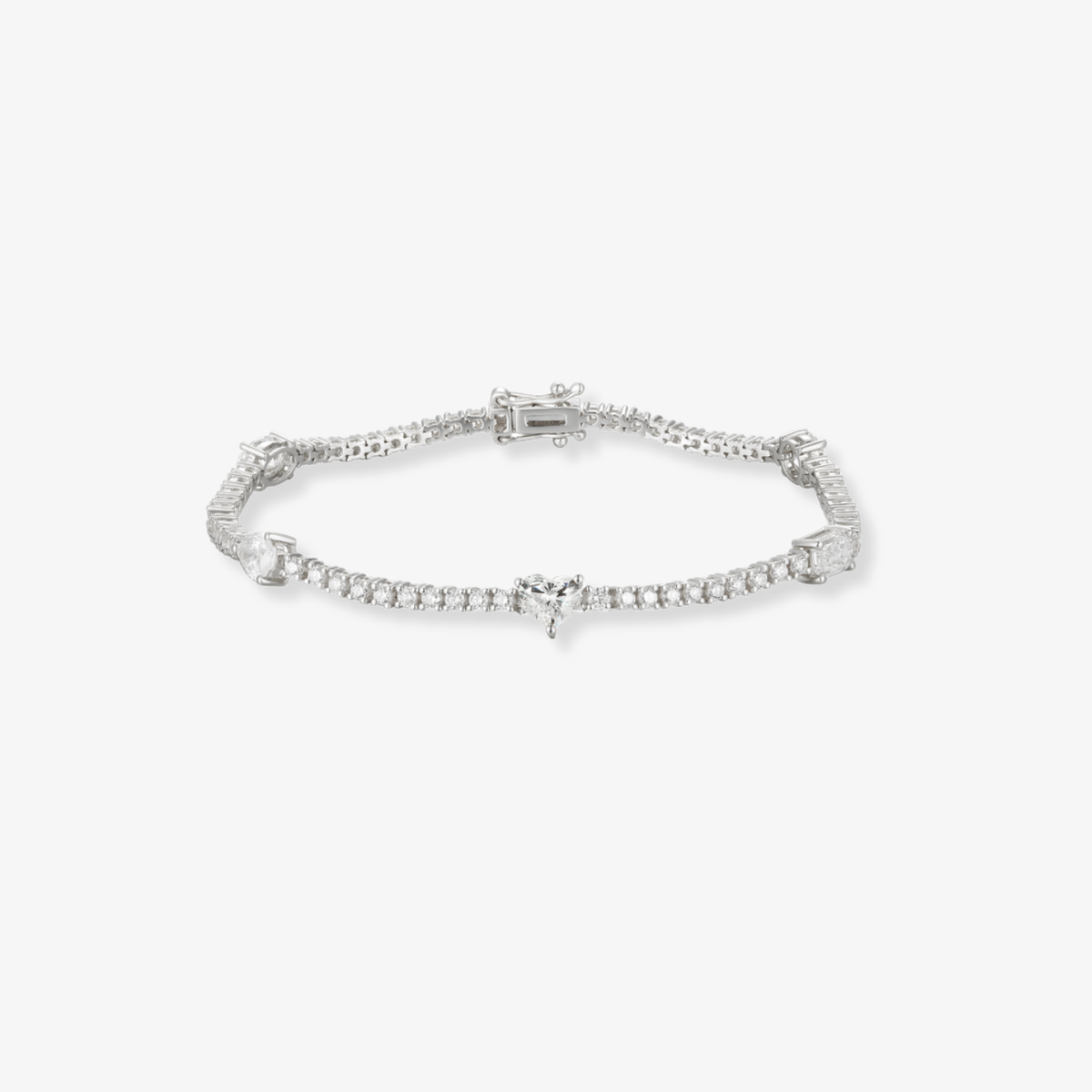 Multishape Center Diamond Tennis Bracelet