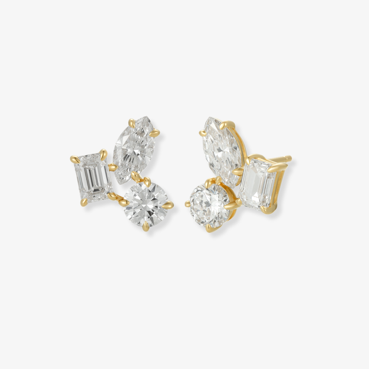 Multishape Cluster Diamond Studs