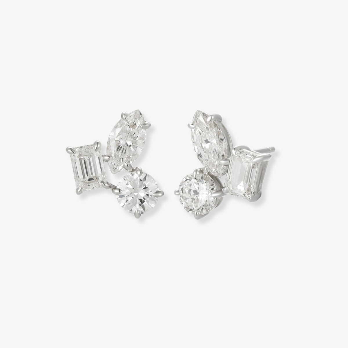 Multishape Cluster Diamond Studs