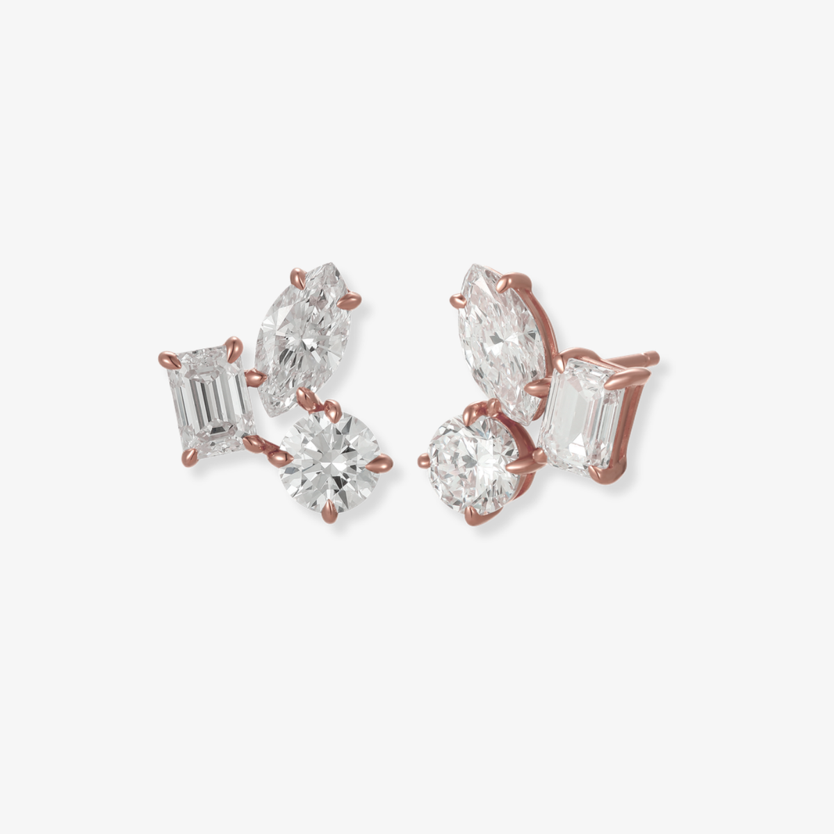 Multishape Cluster Diamond Studs