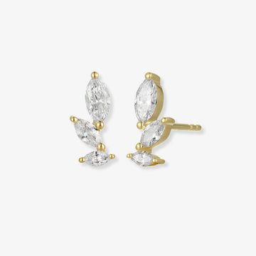 Three Marquise Diamond Stud Piercing