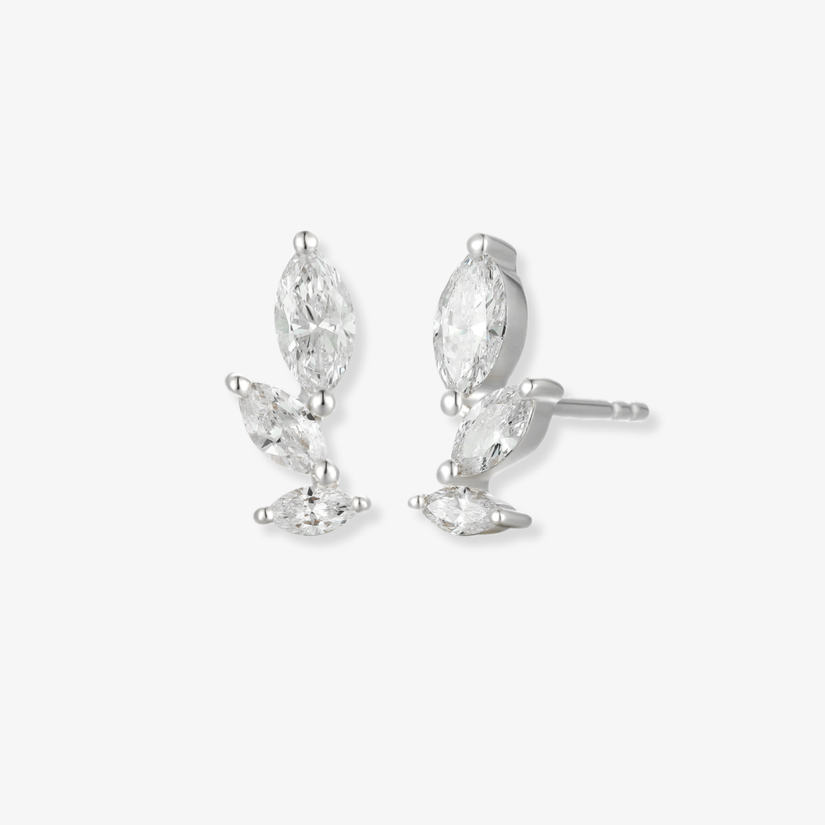 Three Marquise Diamond Stud Piercing