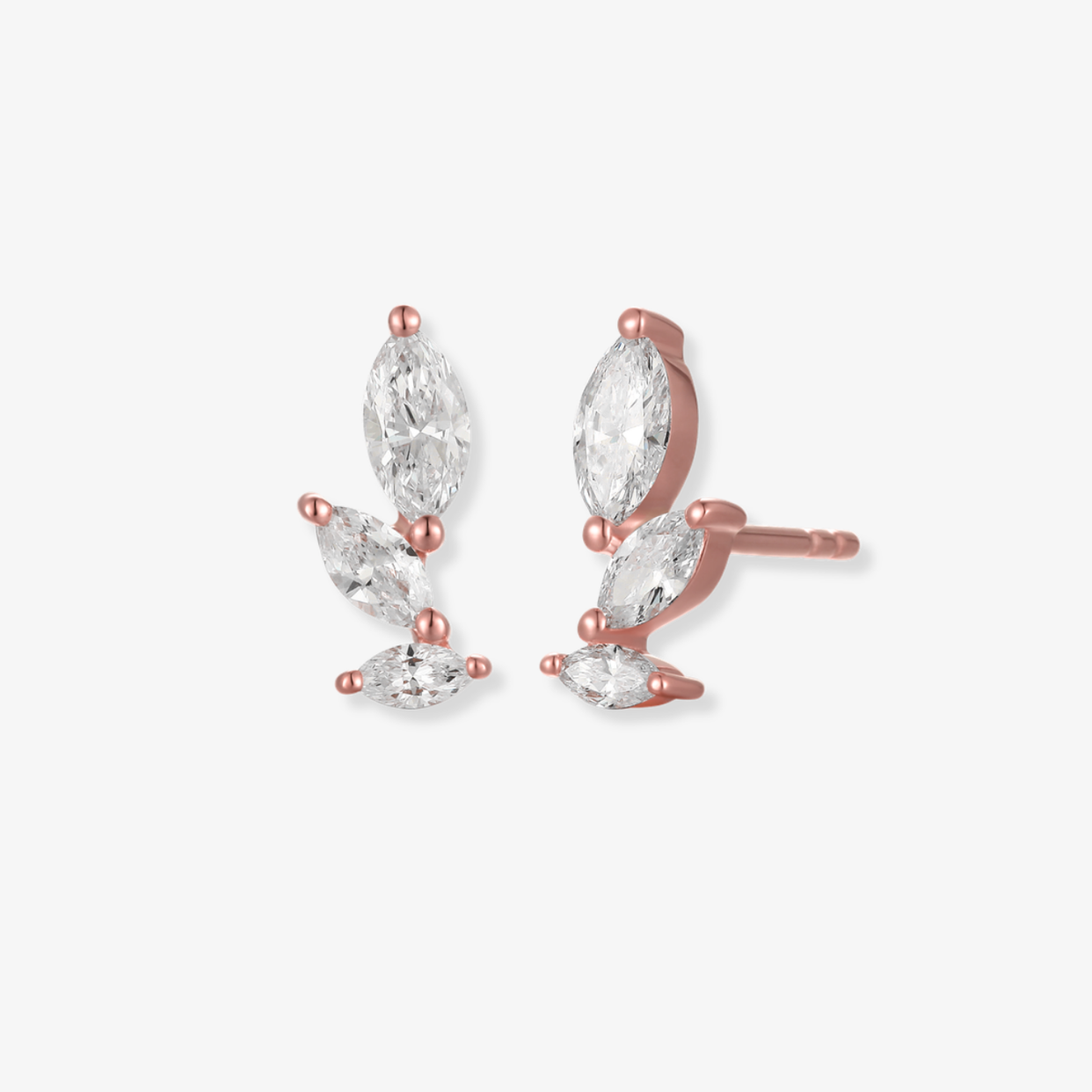 Three Marquise Diamond Stud Piercing