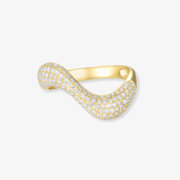 Chunky Wave Pave Ring