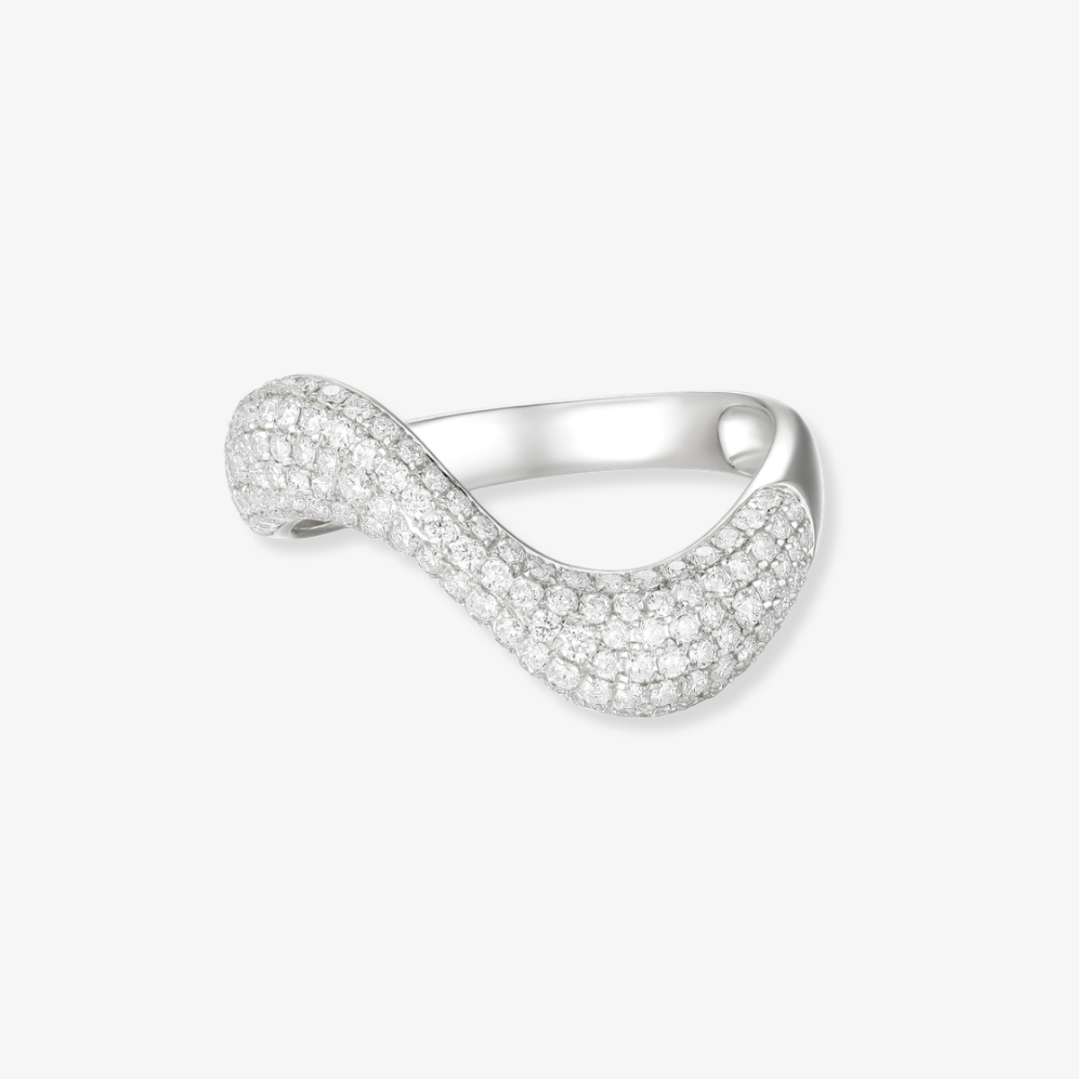 Chunky Wave Pave Ring