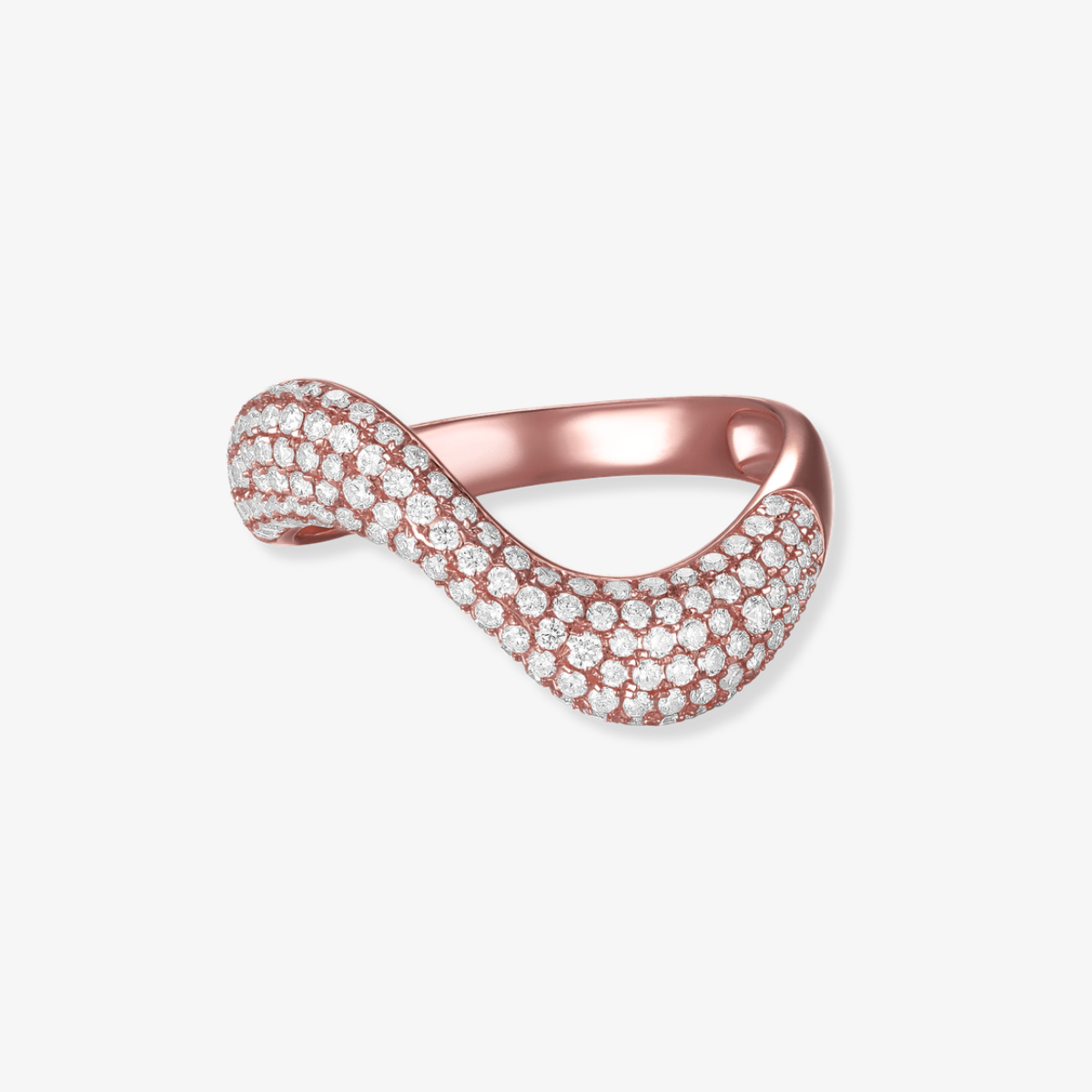 Chunky Wave Pave Ring
