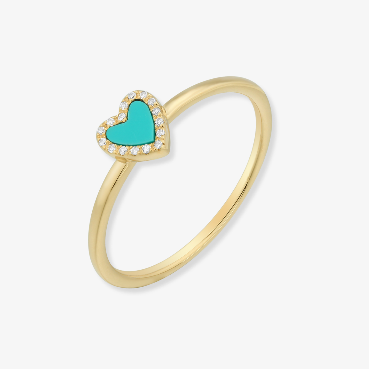 Gemstone Heart Diamond Ring