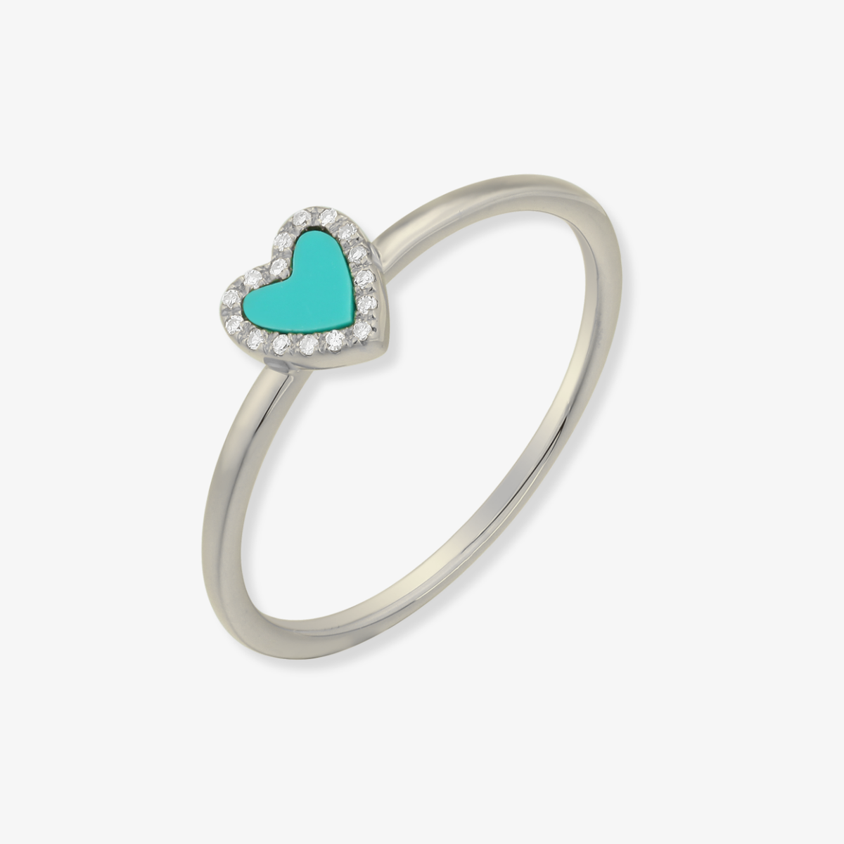 Gemstone Heart Diamond Ring