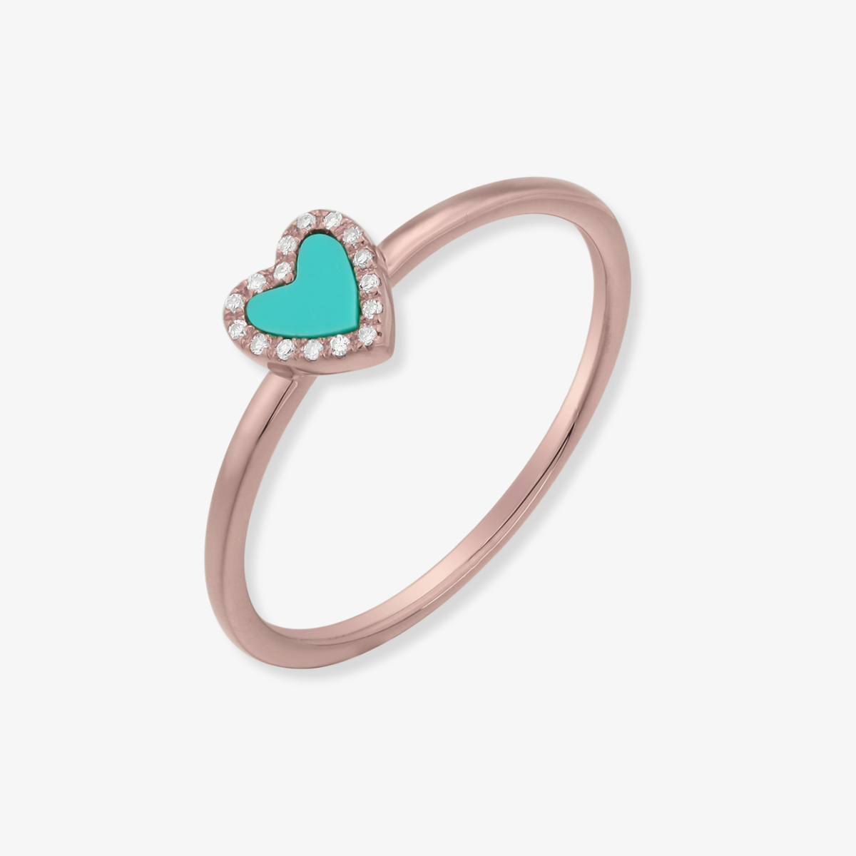 Gemstone Heart Diamond Ring