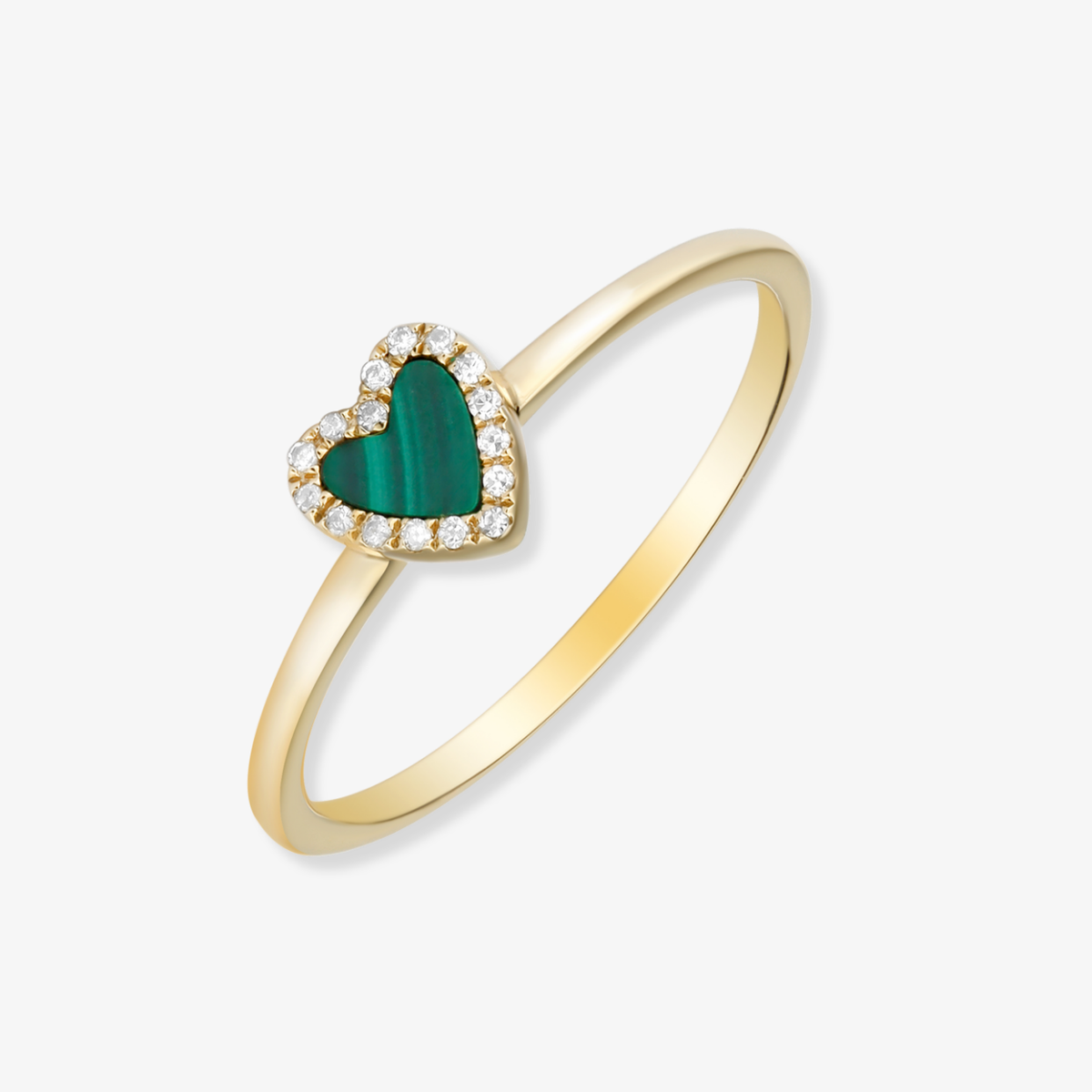 Gemstone Heart Diamond Ring