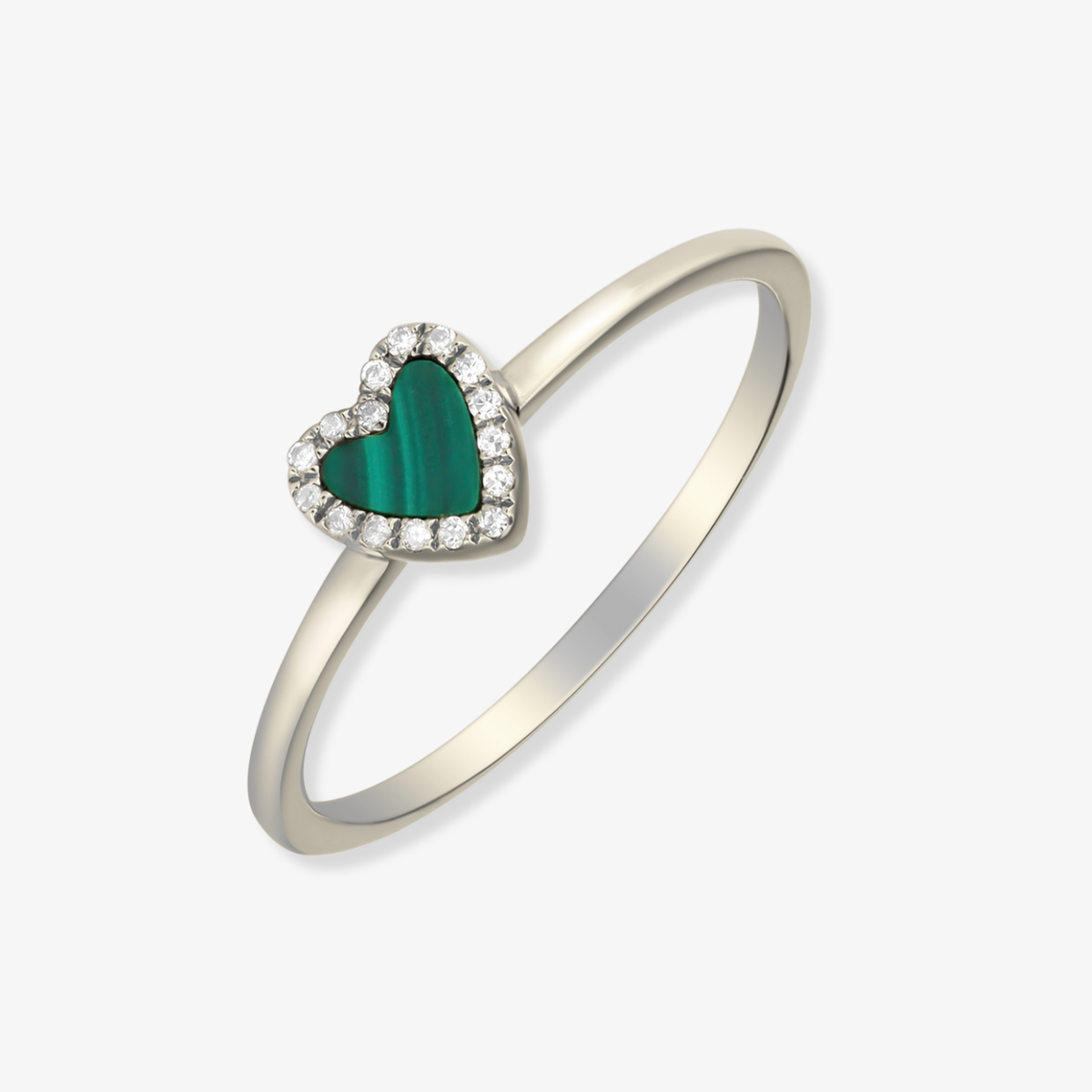 Gemstone Heart Diamond Ring