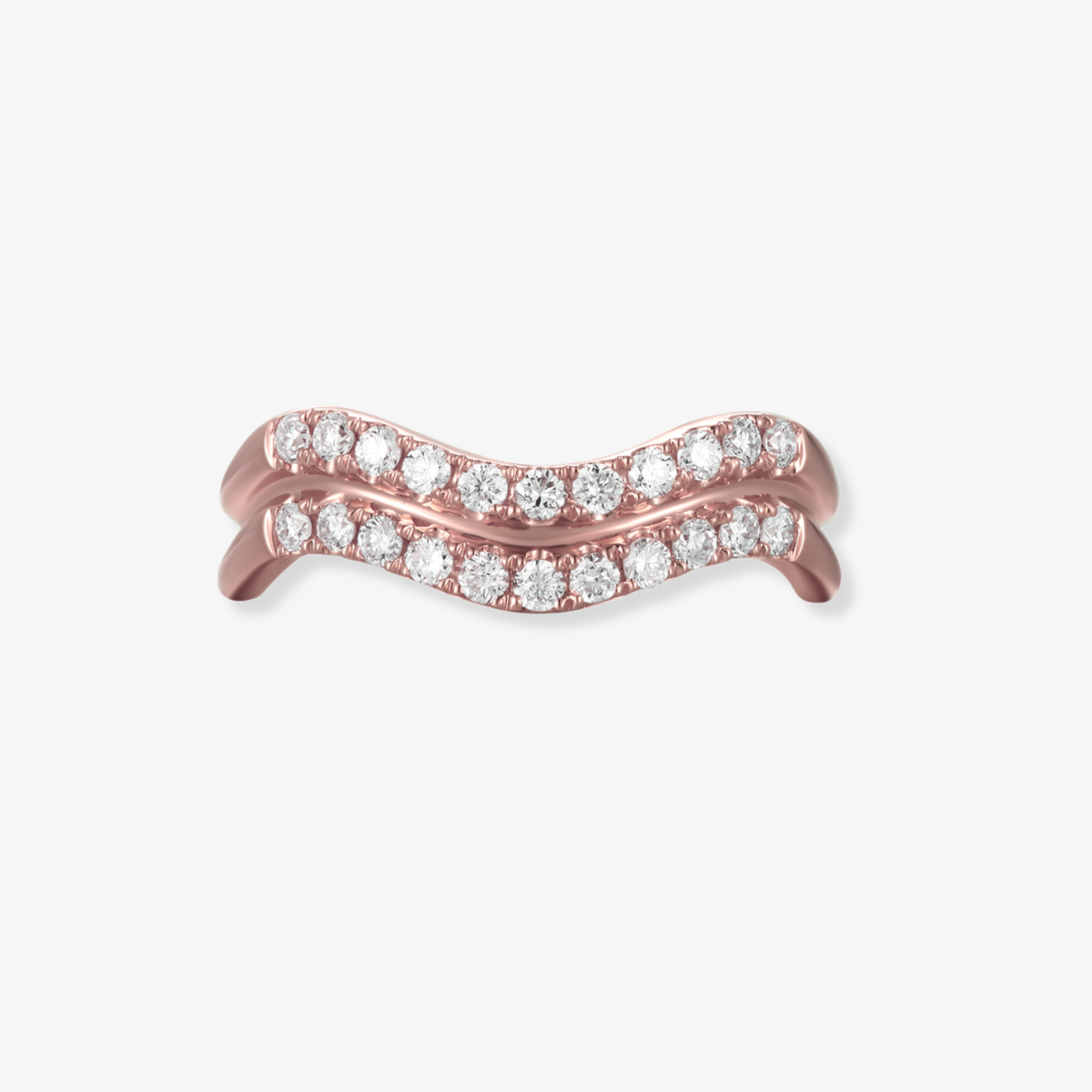 Diamond Double Wavy Ring