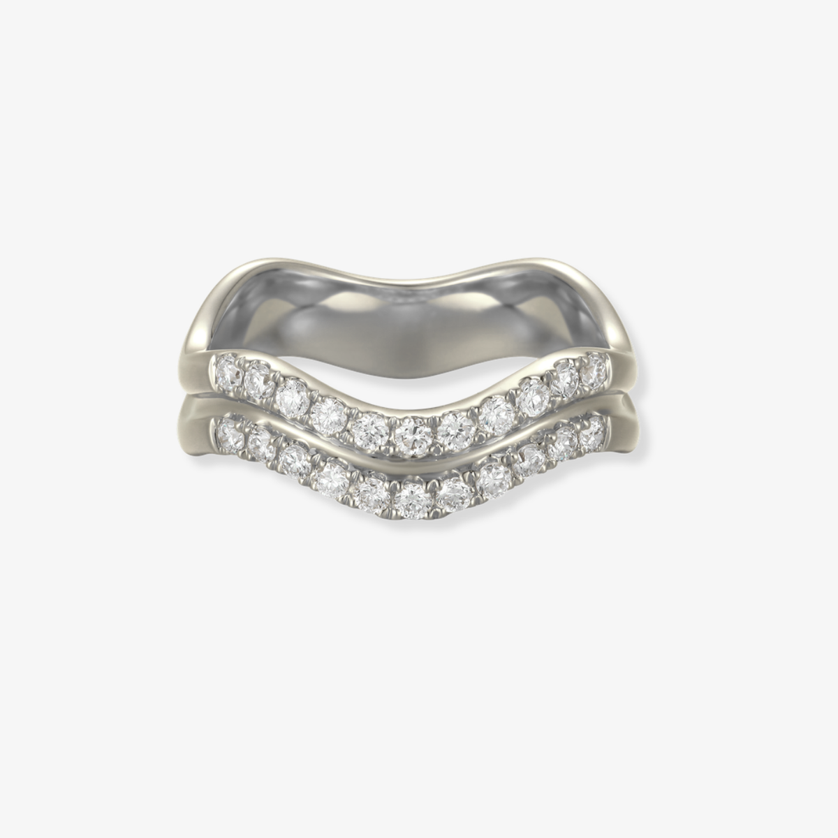 Diamond Double Wavy Ring
