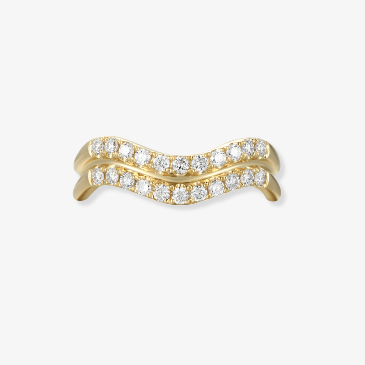 Diamond Double Wavy Ring