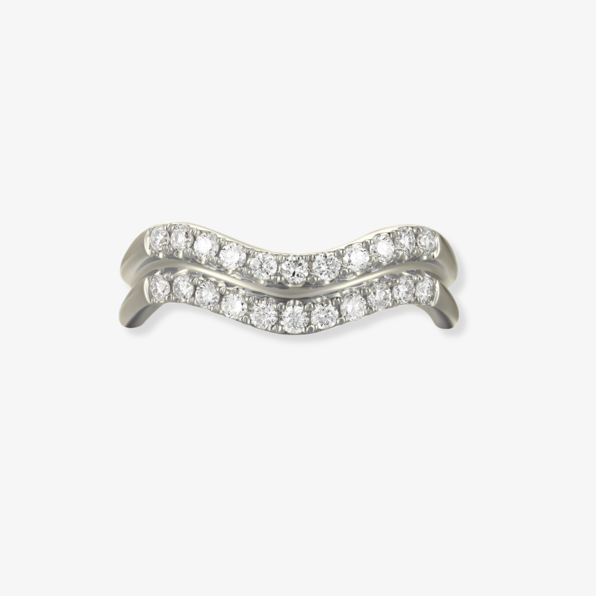 Diamond Double Wavy Ring