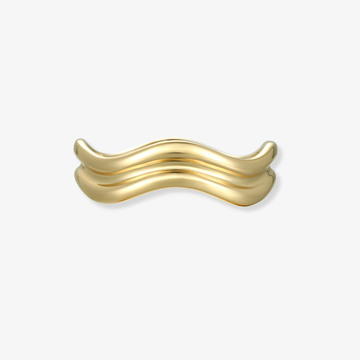 Gold Double Wavy Ring