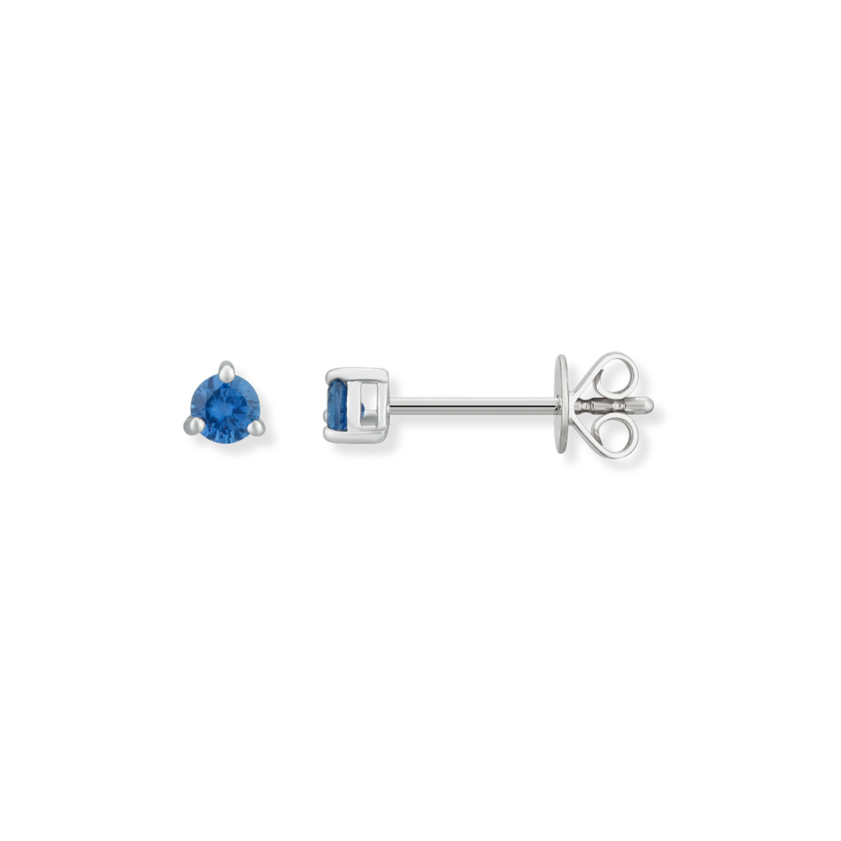Gemstone Studs 14k White Gold Sapphire