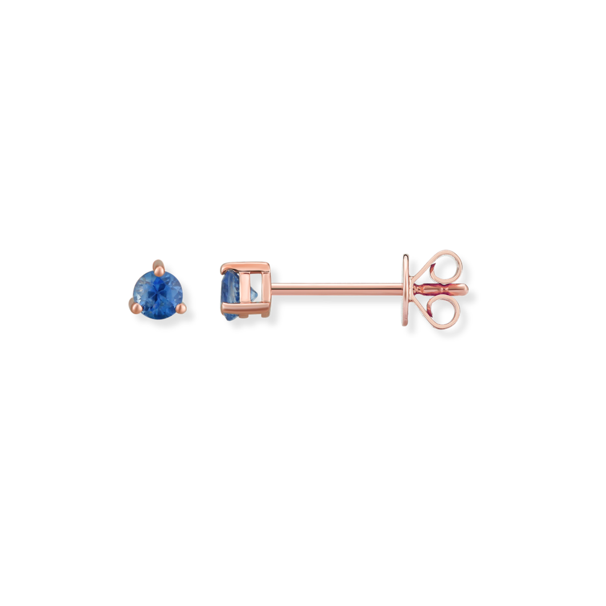 Gemstone Studs 14k Rose Gold Sapphire