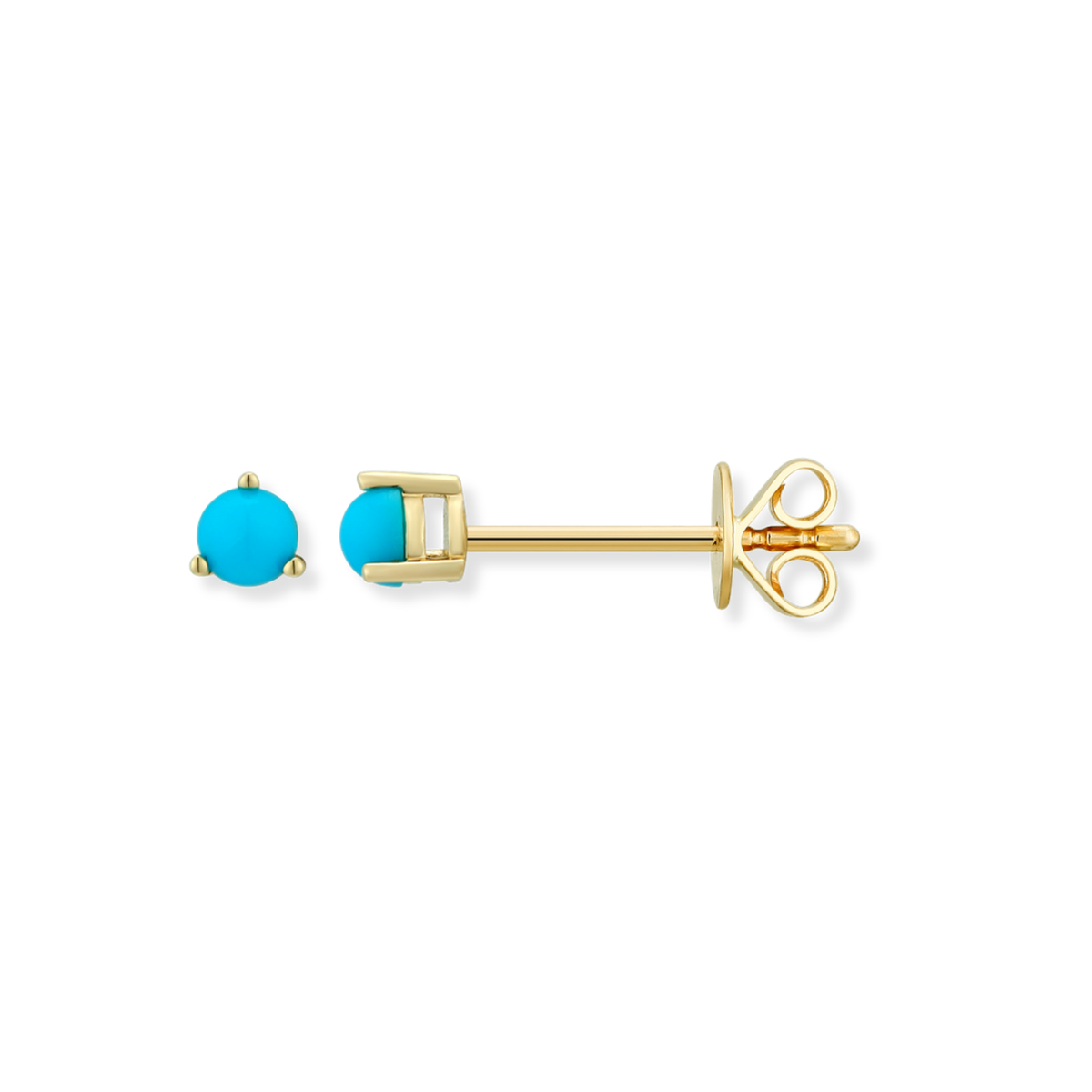 Gemstone Studs 14k Yellow Gold Turquoise