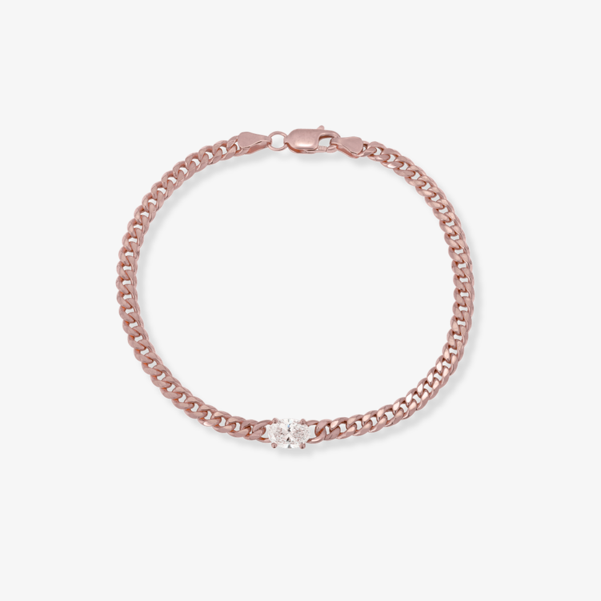 Diamond Center Cuban Bracelet