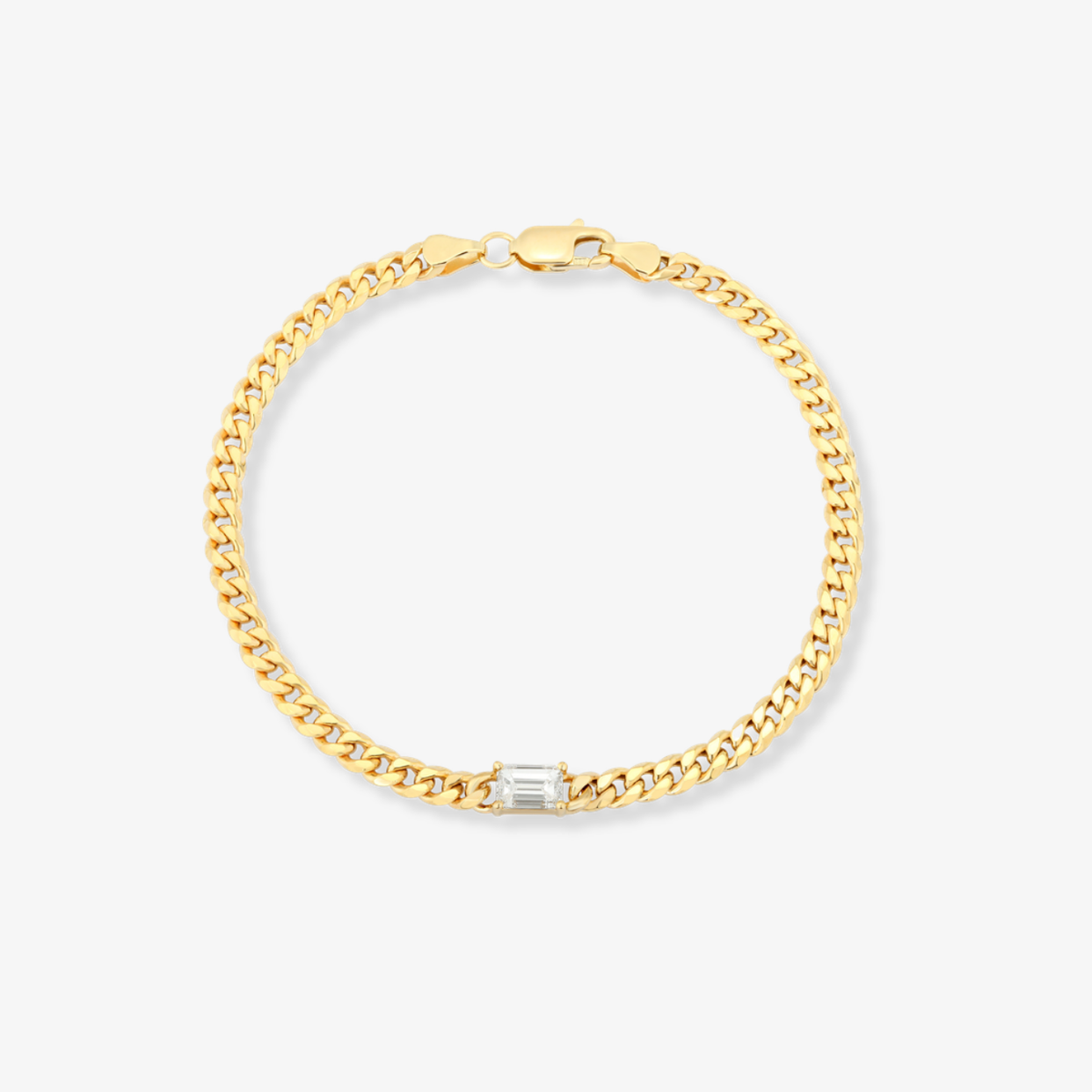 Diamond Center Cuban Bracelet