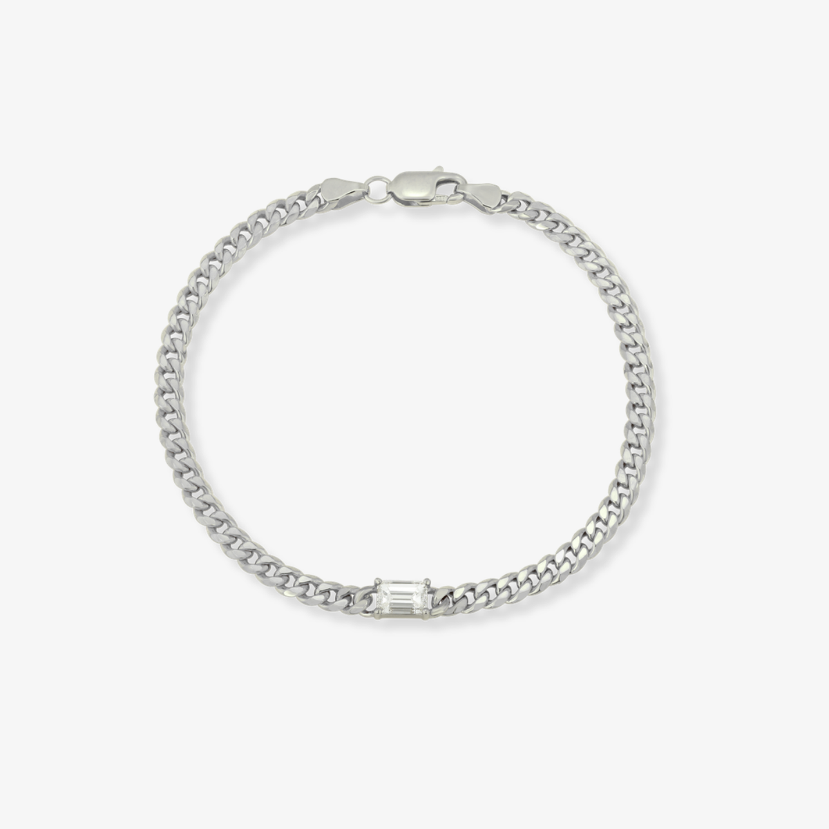 Diamond Center Cuban Bracelet