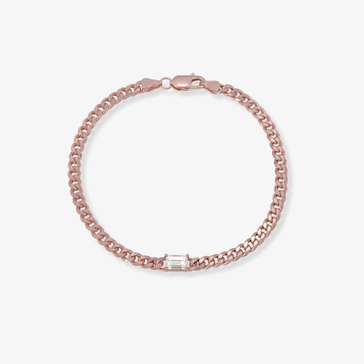 Diamond Center Cuban Bracelet