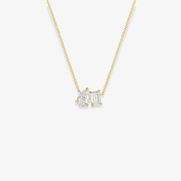 Emerald and Pear Cut Necklace