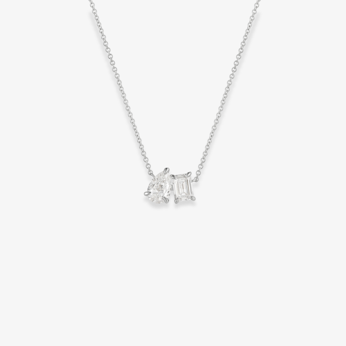 Emerald and Pear Cut Necklace