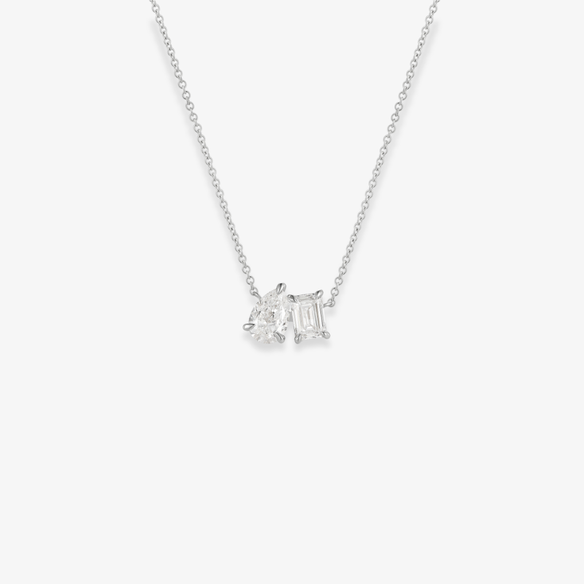 Emerald and Pear Cut Necklace