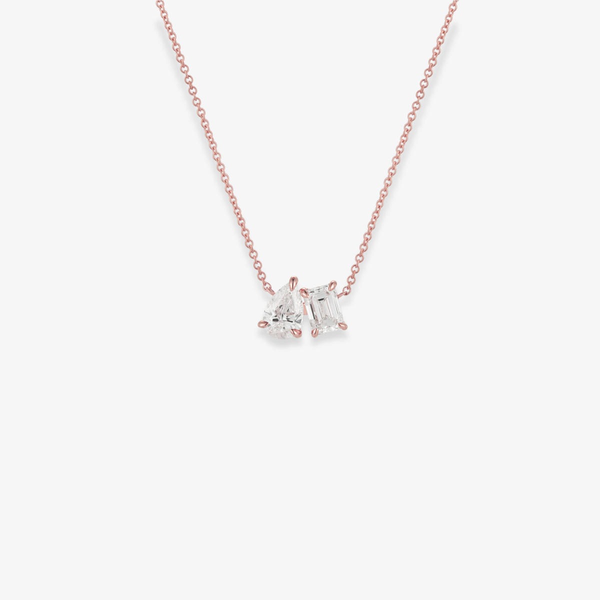 Emerald and Pear Cut Necklace