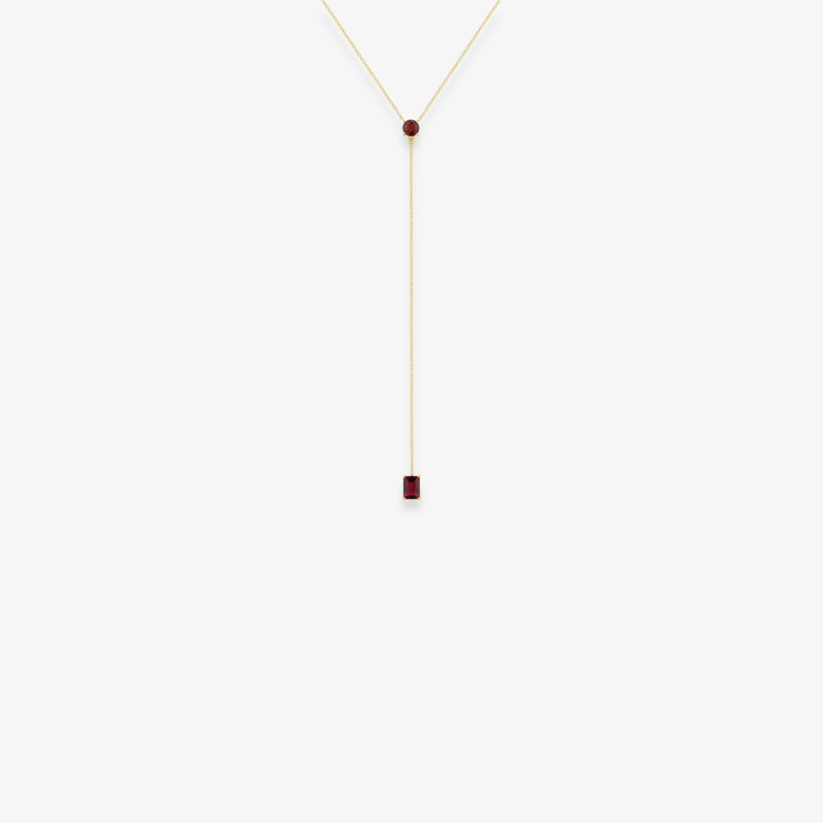 Semi Precious Gemstone Lariat Necklace