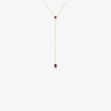 Semi Precious Gemstone Lariat Necklace