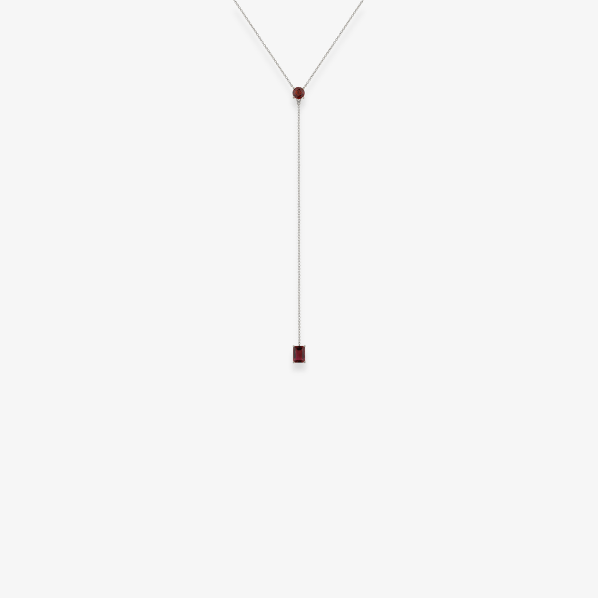Semi Precious Gemstone Lariat Necklace