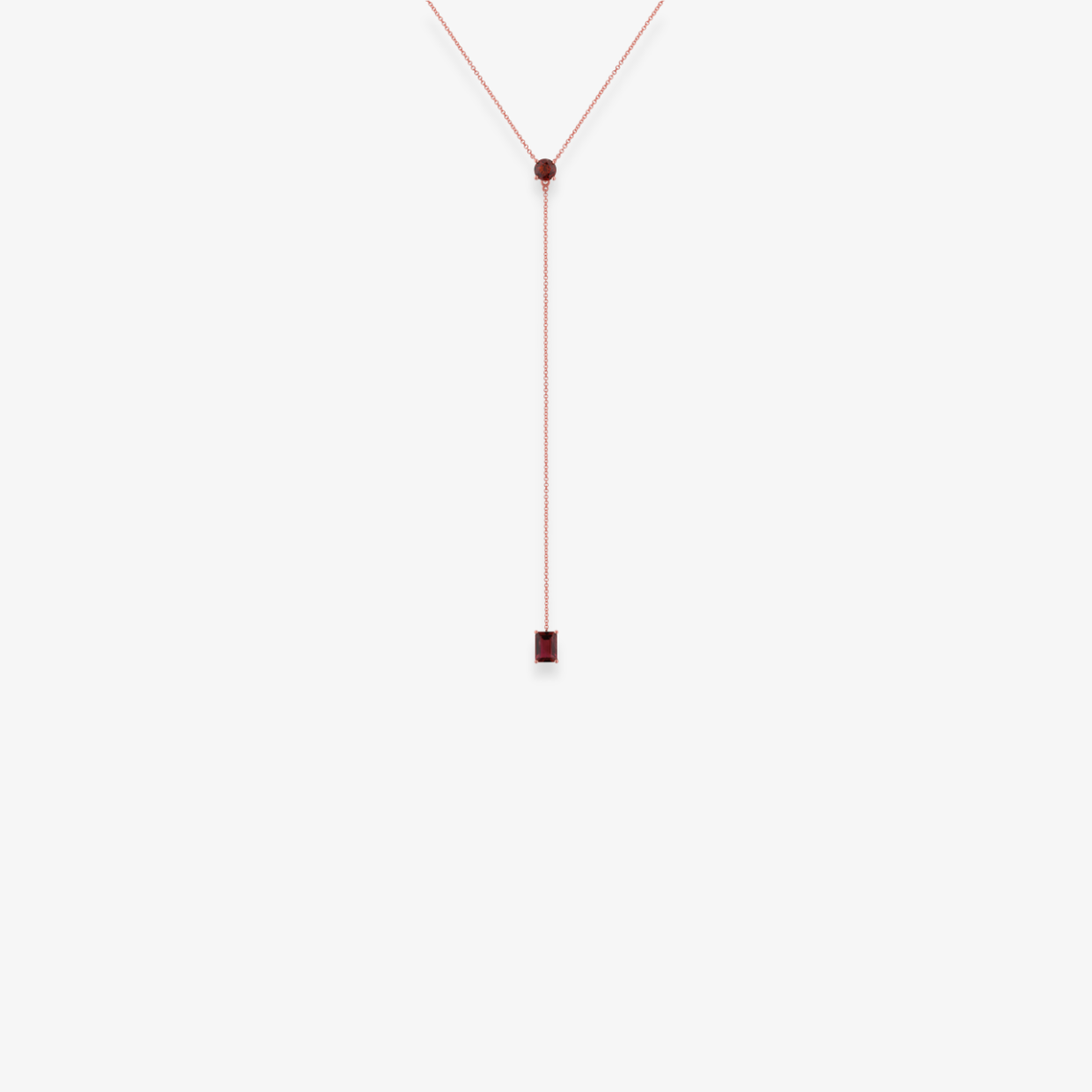 Semi Precious Gemstone Lariat Necklace