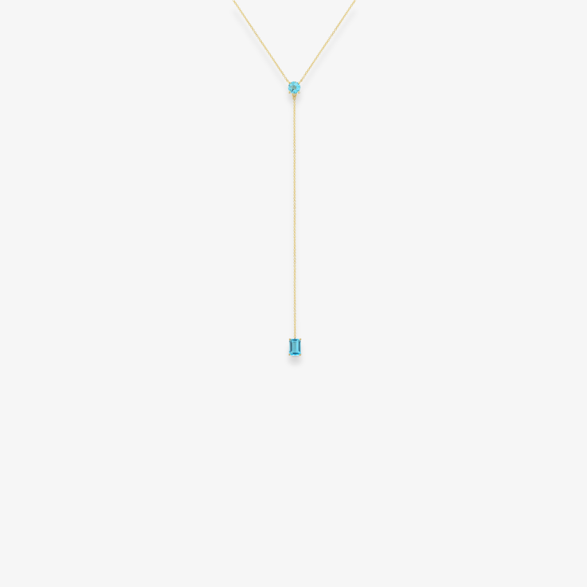 Semi Precious Gemstone Lariat Necklace
